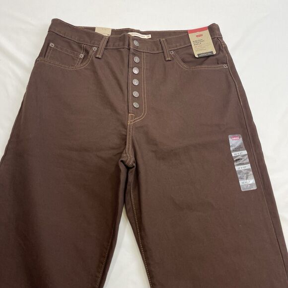 Levi's Jeans Women's 32x27 Brown Ribcage Straight Ankle High Rise American Denim - Picture 2 of 15